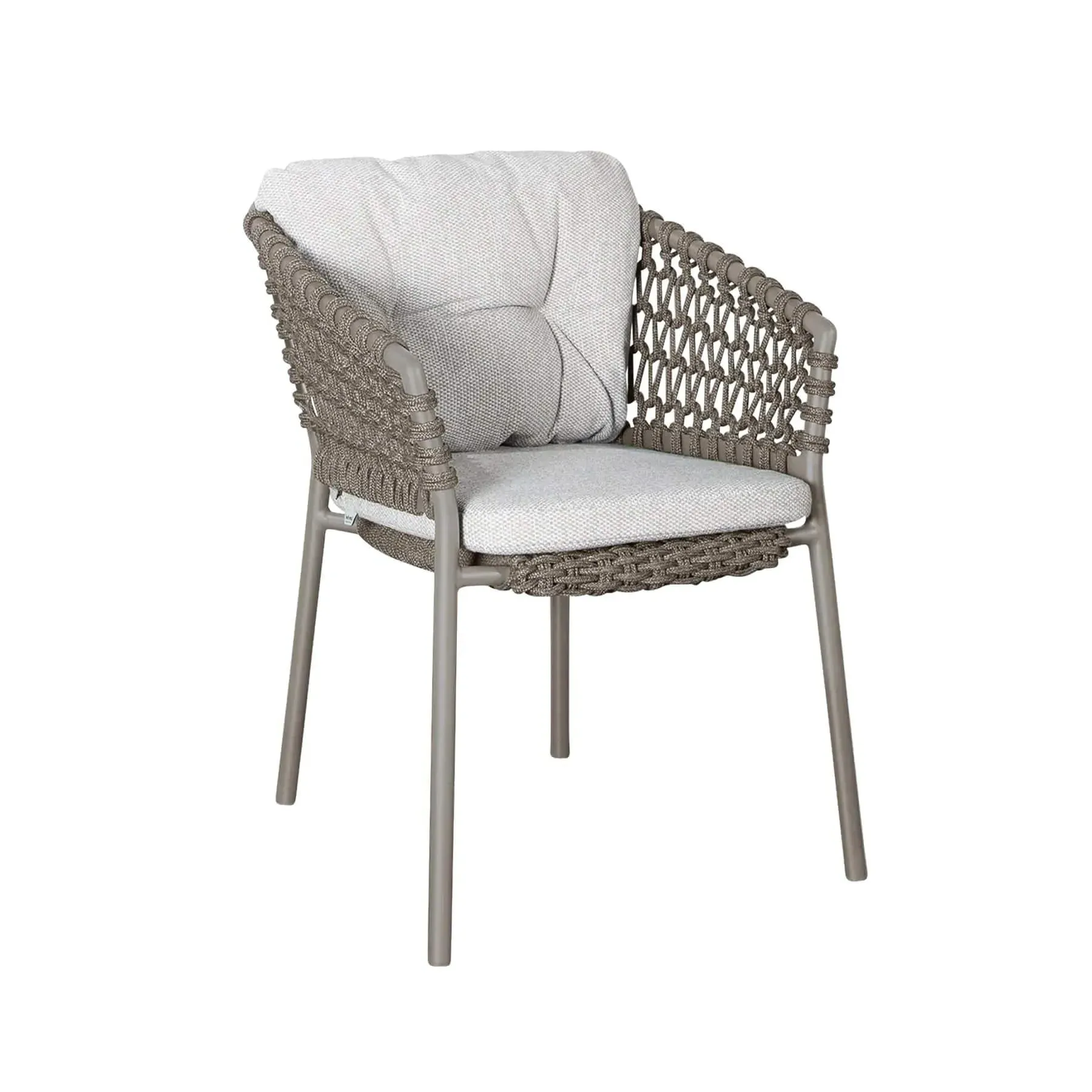Outdoor Chair with Cushion - Brown, Aluminium