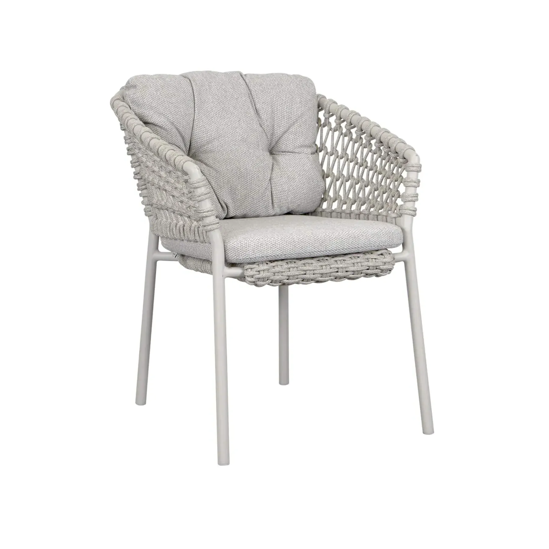 Outdoor Chair with Cushion - Brown, Aluminium