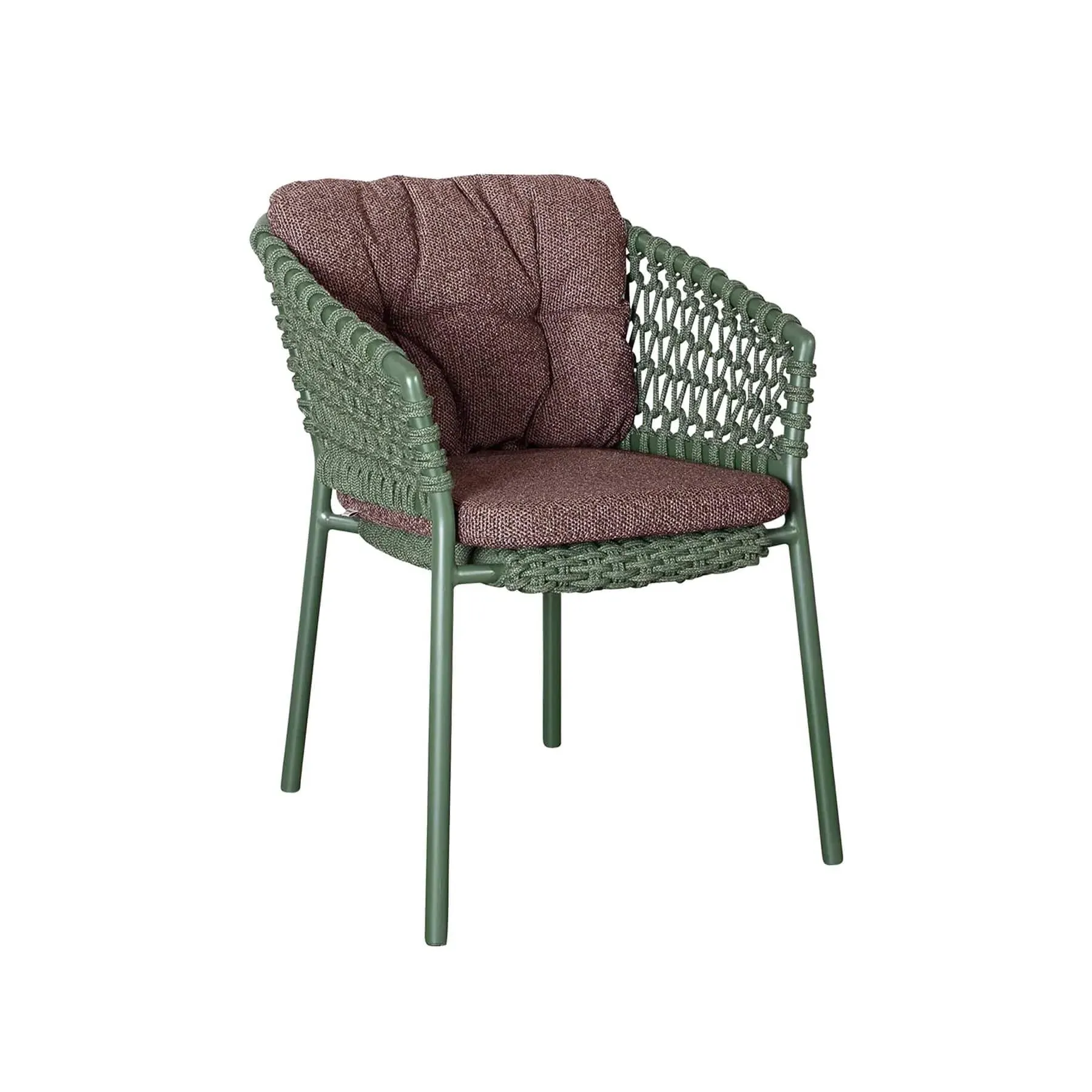 Outdoor Chair with Cushion - Green, Aluminium