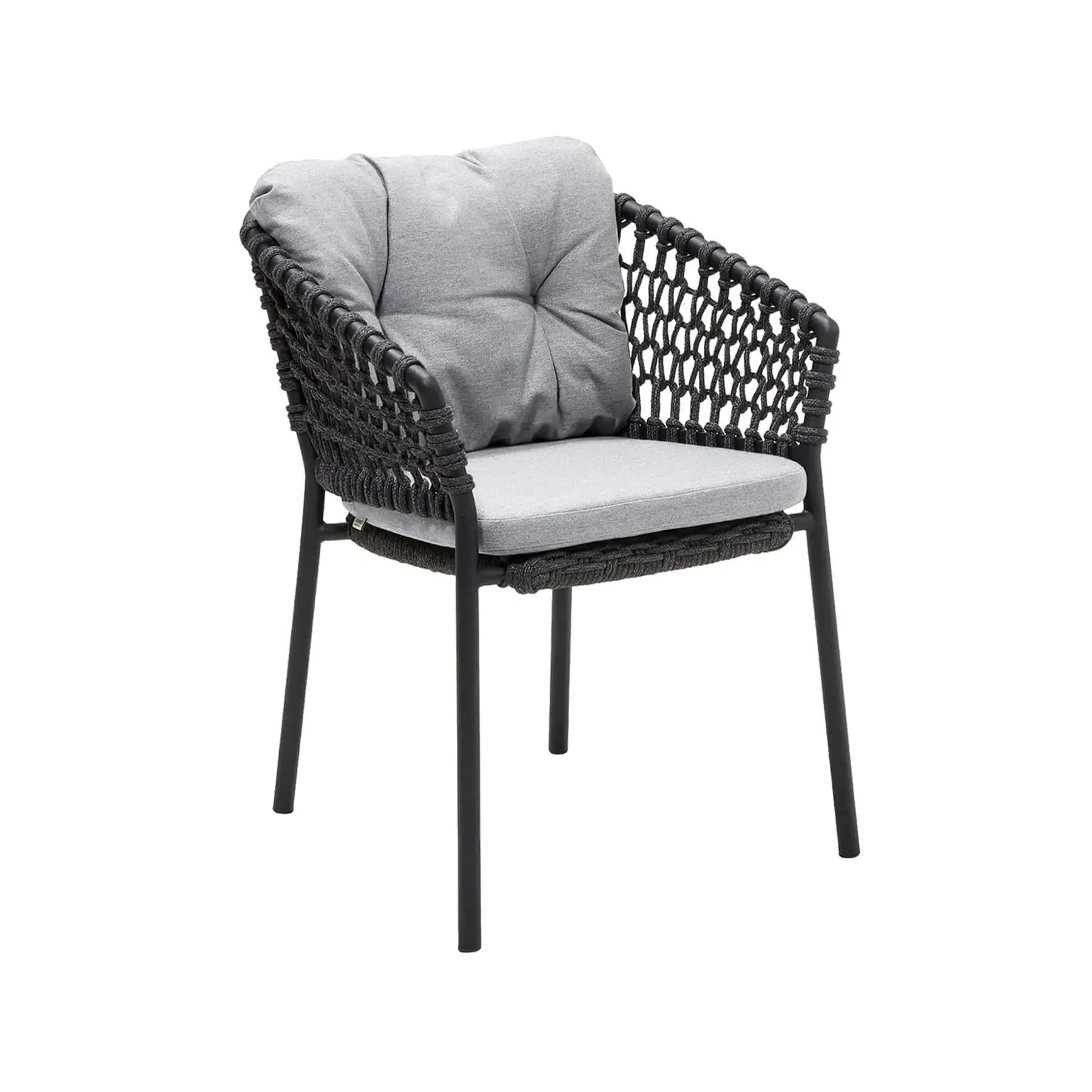 Outdoor Chair with Cushion - Grey, Aluminium
