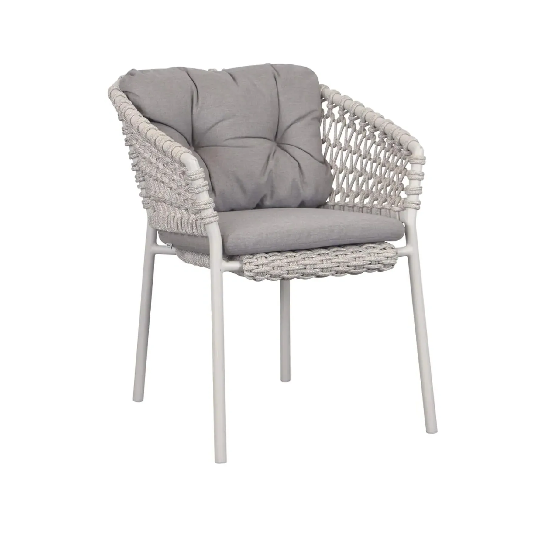 Outdoor Chair with Cushion - Taupe, Aluminium