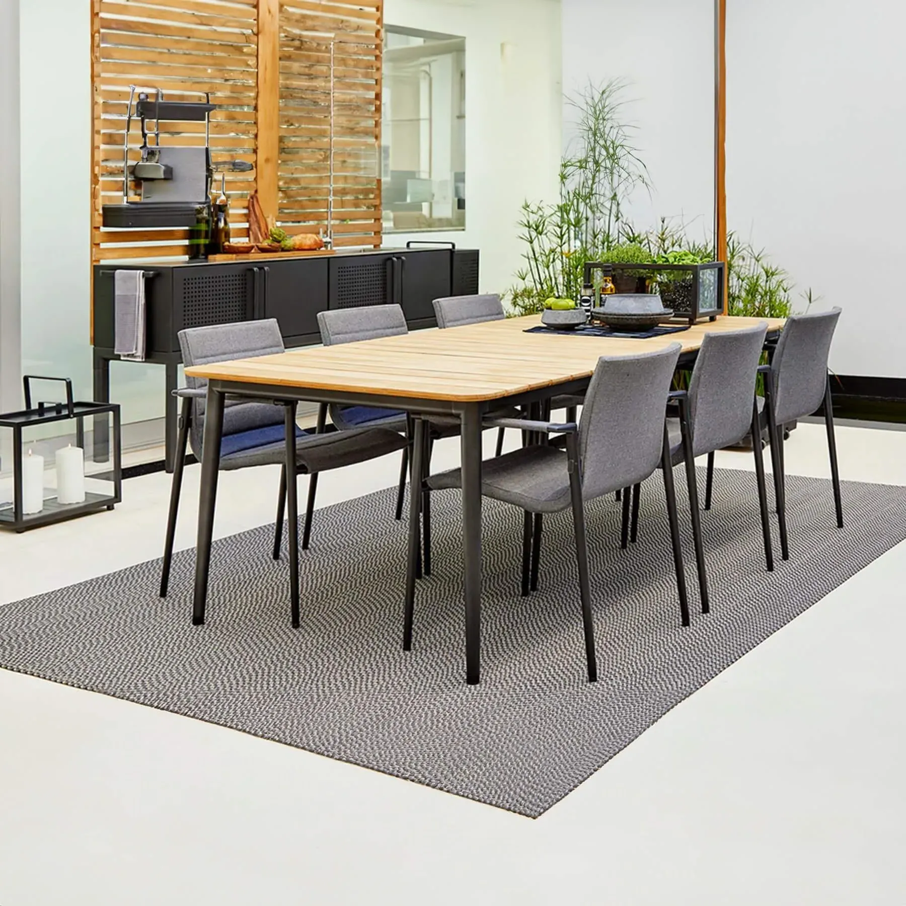 Rectangular Dining Table - Grey, Laminate