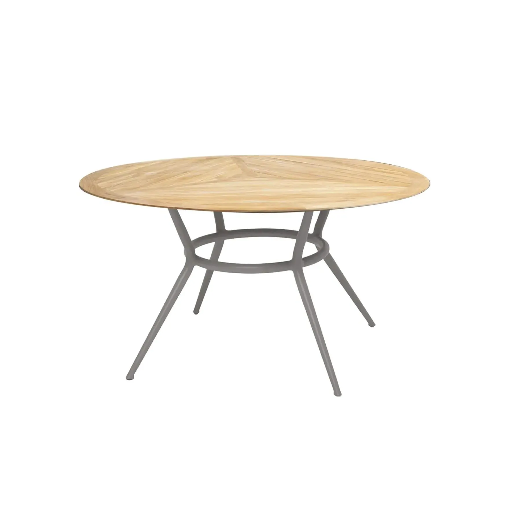 Round Dining Table - Taupe, Teak