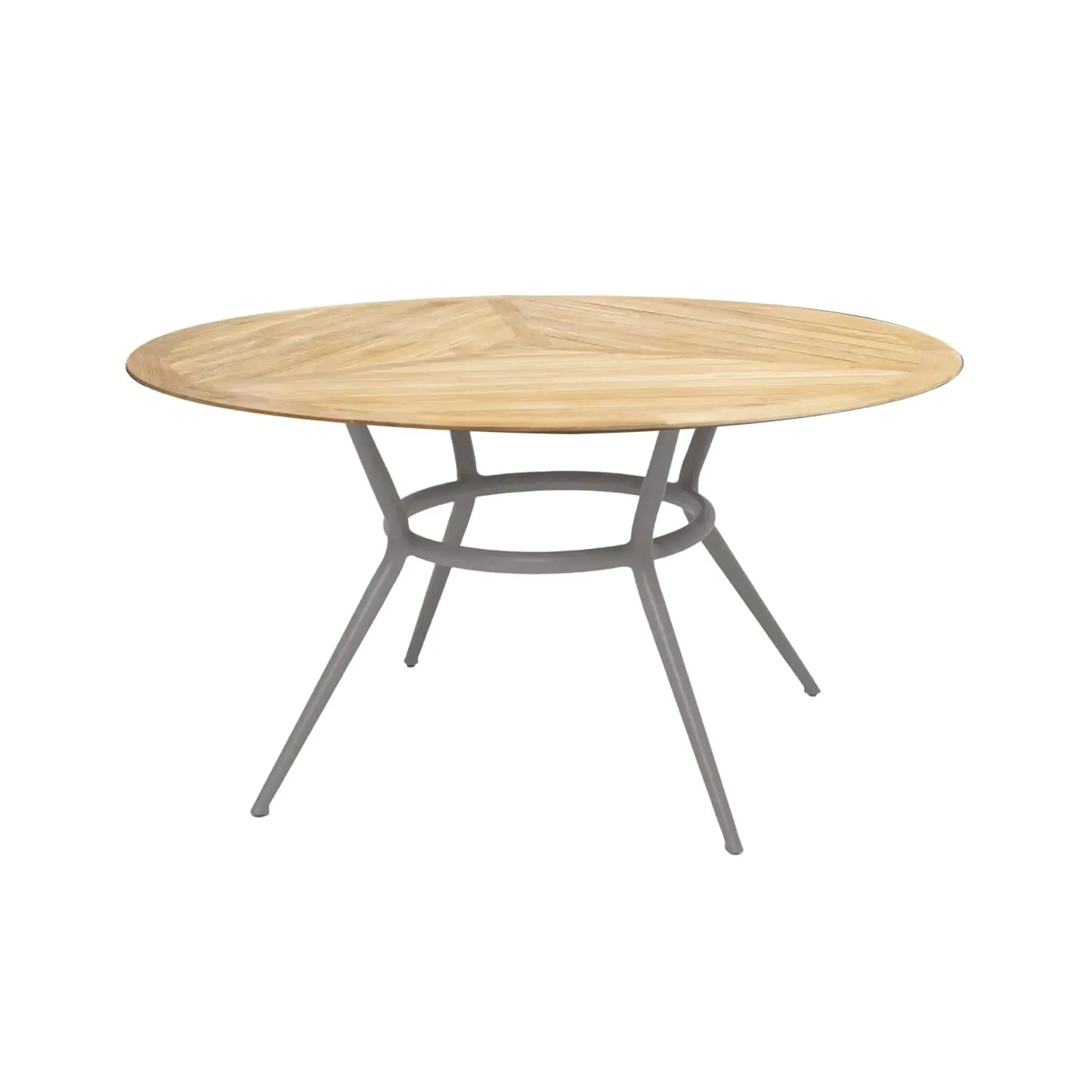 Round Garden Dining Table - Taupe, Teak