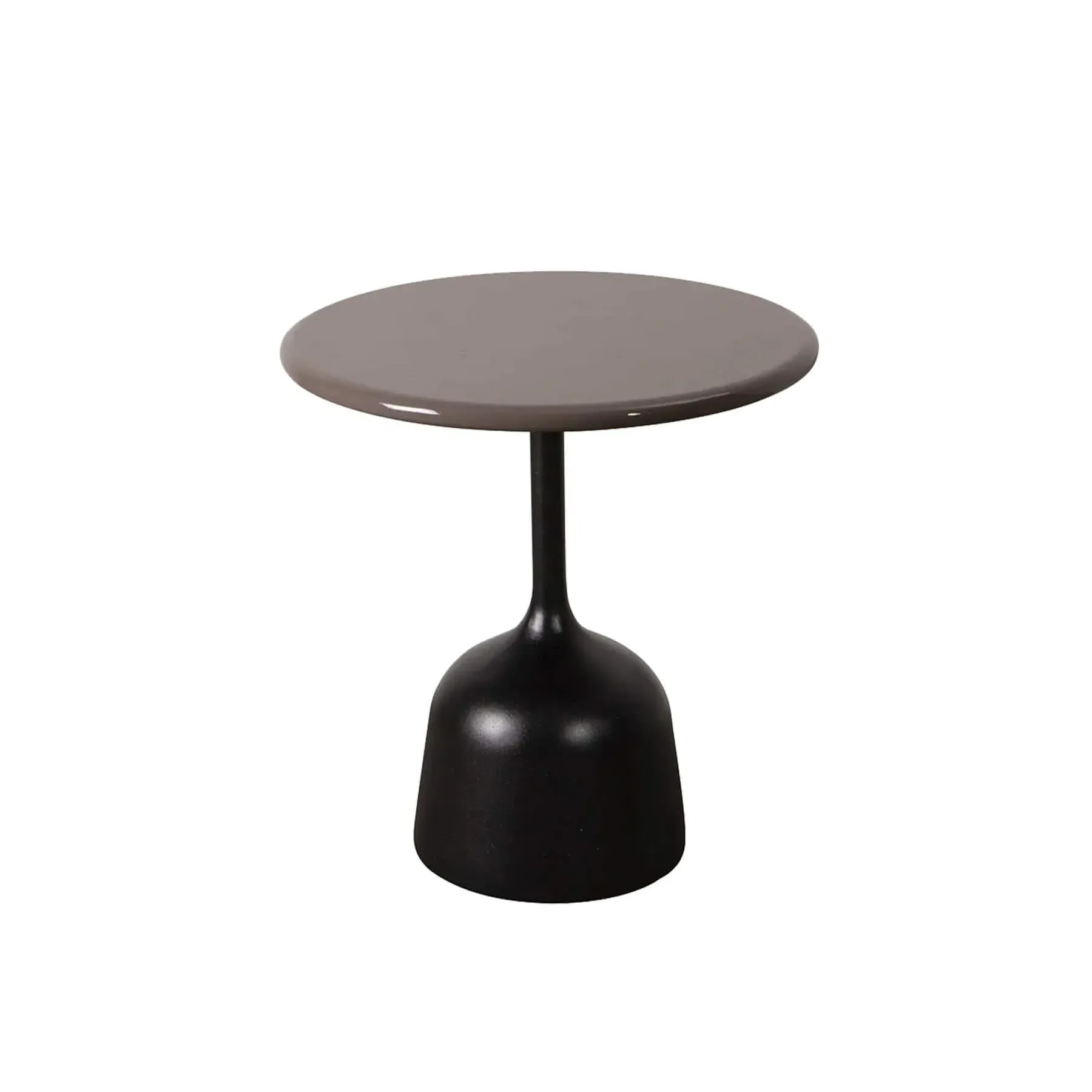 Small Coffee Table with Glazed Top - Taupe, Lava Stone