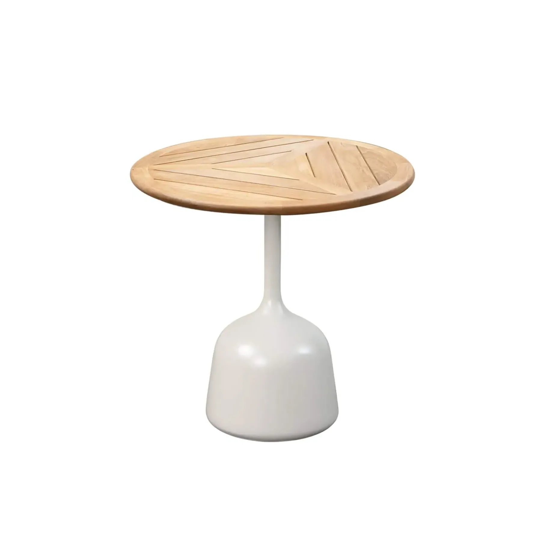 Small Coffee Table with Lava Stone - Sand, Teak