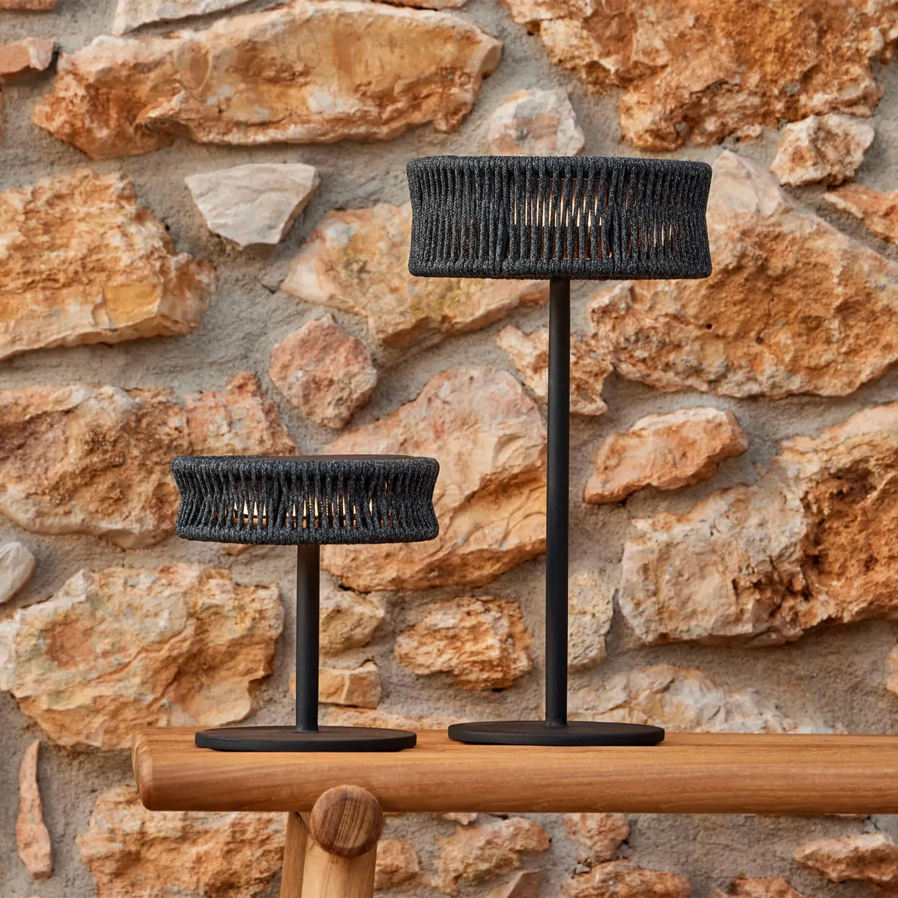 Small Garden Table Lamp - Dark Grey