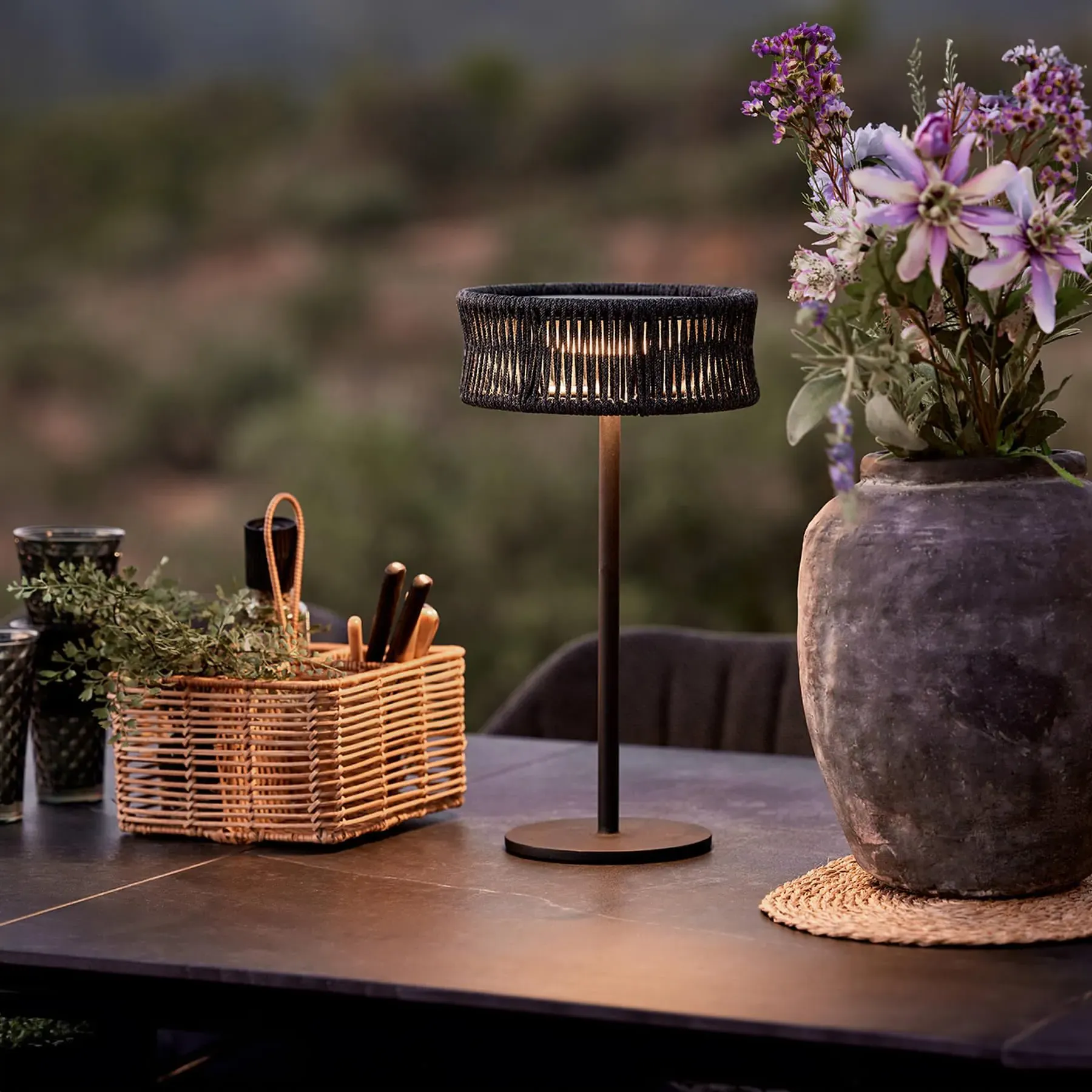 Small Garden Table Lamp - Taupe