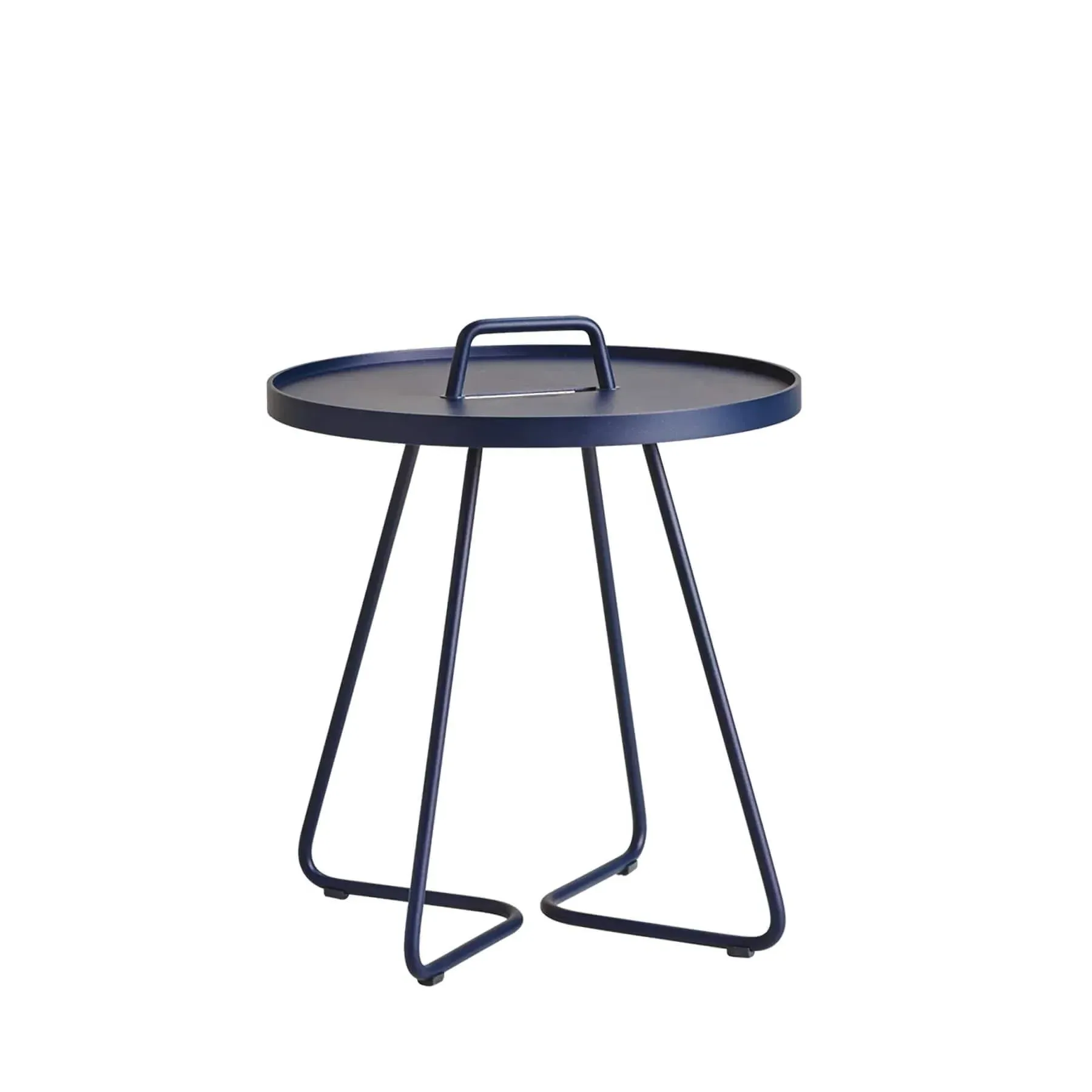 Small Side Table with Handle - White, Aluminium