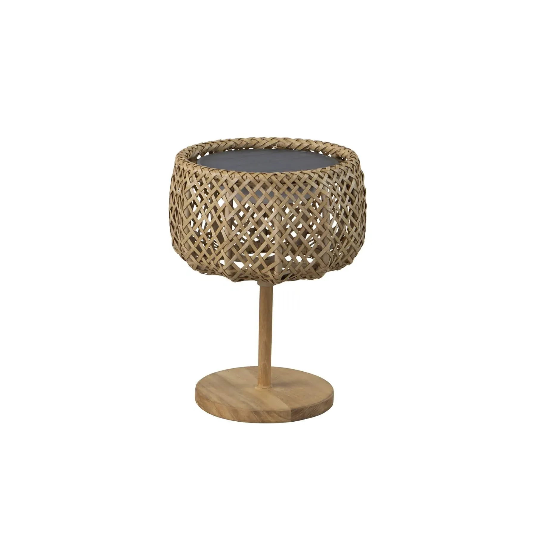 Small Solar Table Light with LED - Natural, Weave