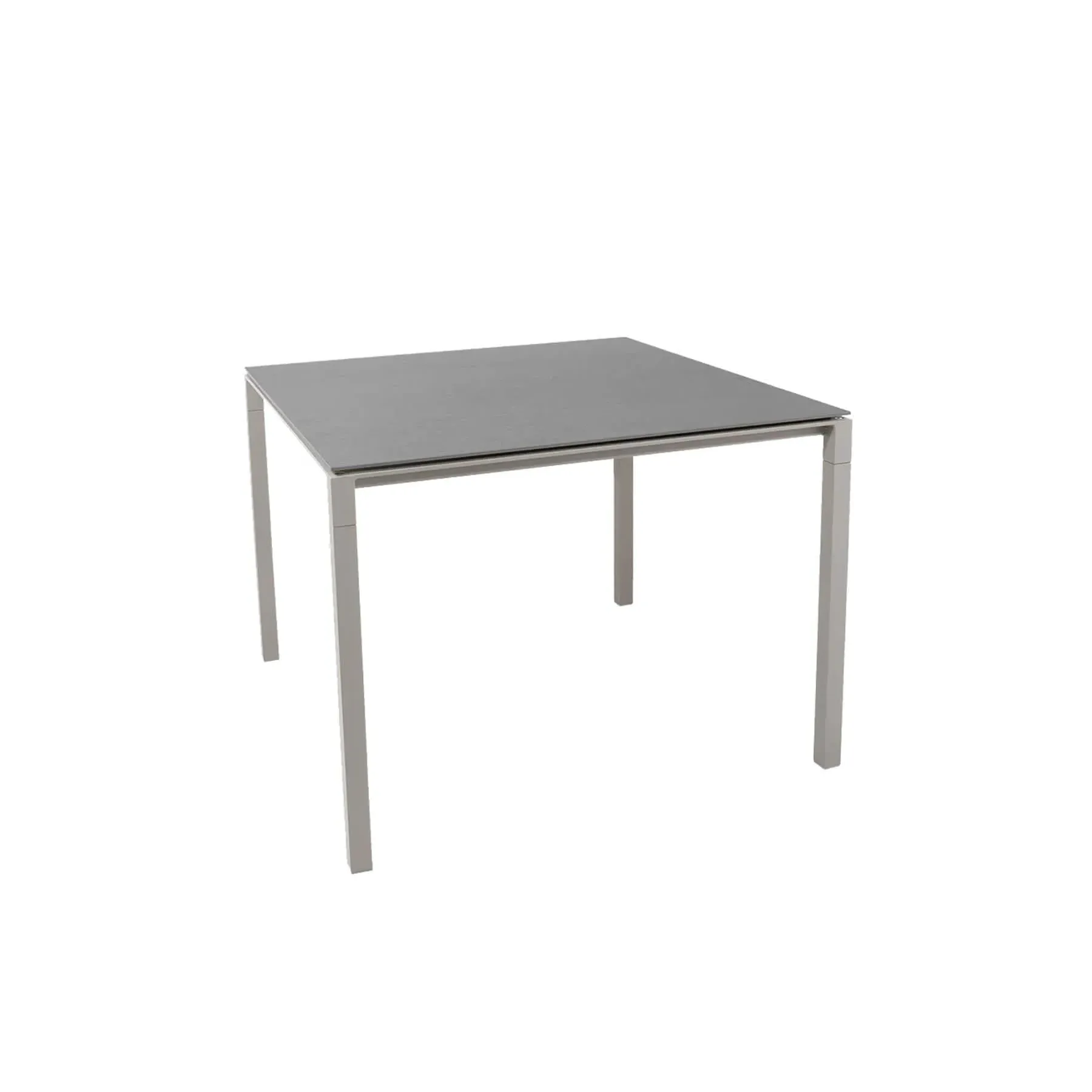 Small Square Dining Table - Taupe, Ceramic