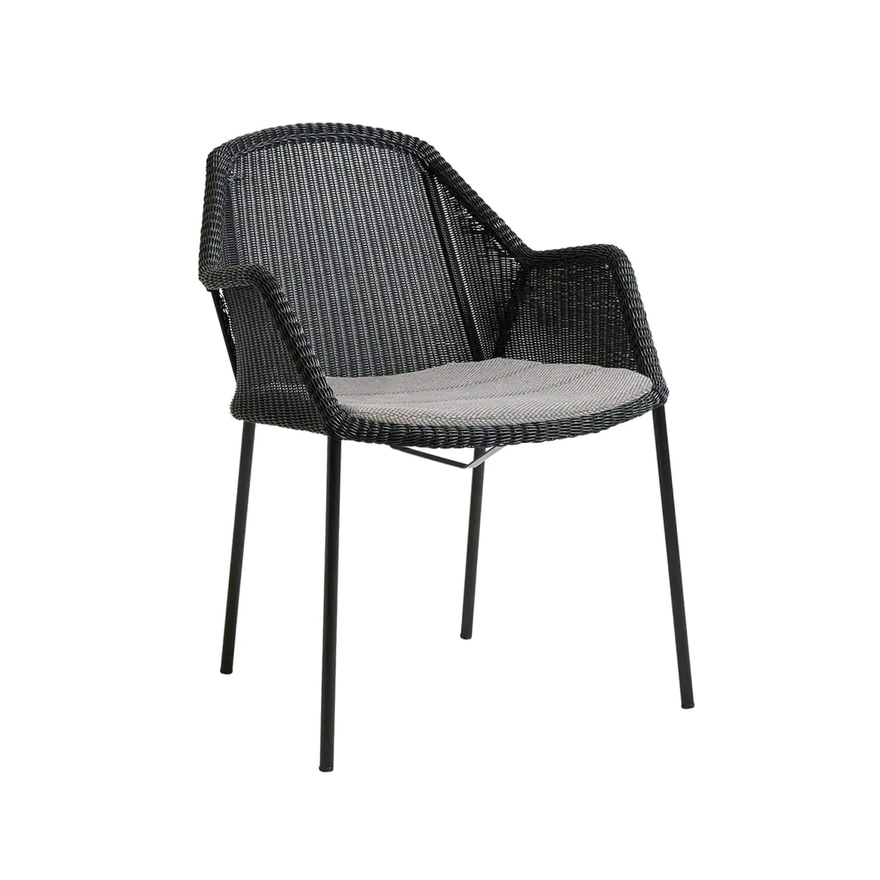 Stackable Garden Chair - Black, Aluminium