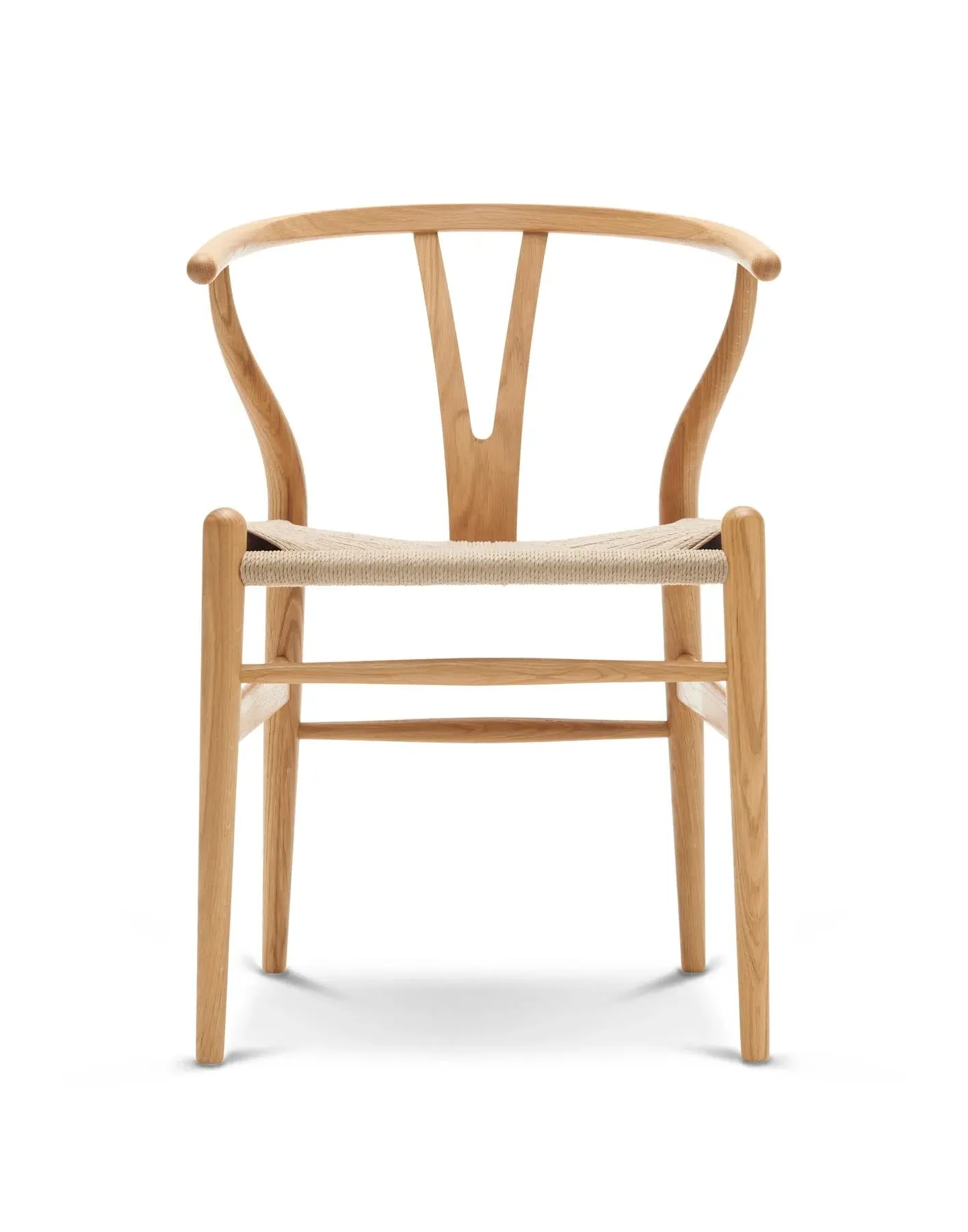 7-Piece Dining Set with Wishbone Chairs - Oak