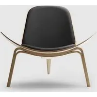 CH07 Shell Chair - Divina 181, White Oiled Oak