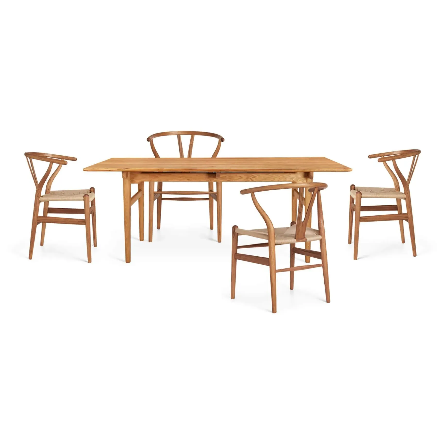 CH24 & CH327 4-Seater Dining Set - Teak image