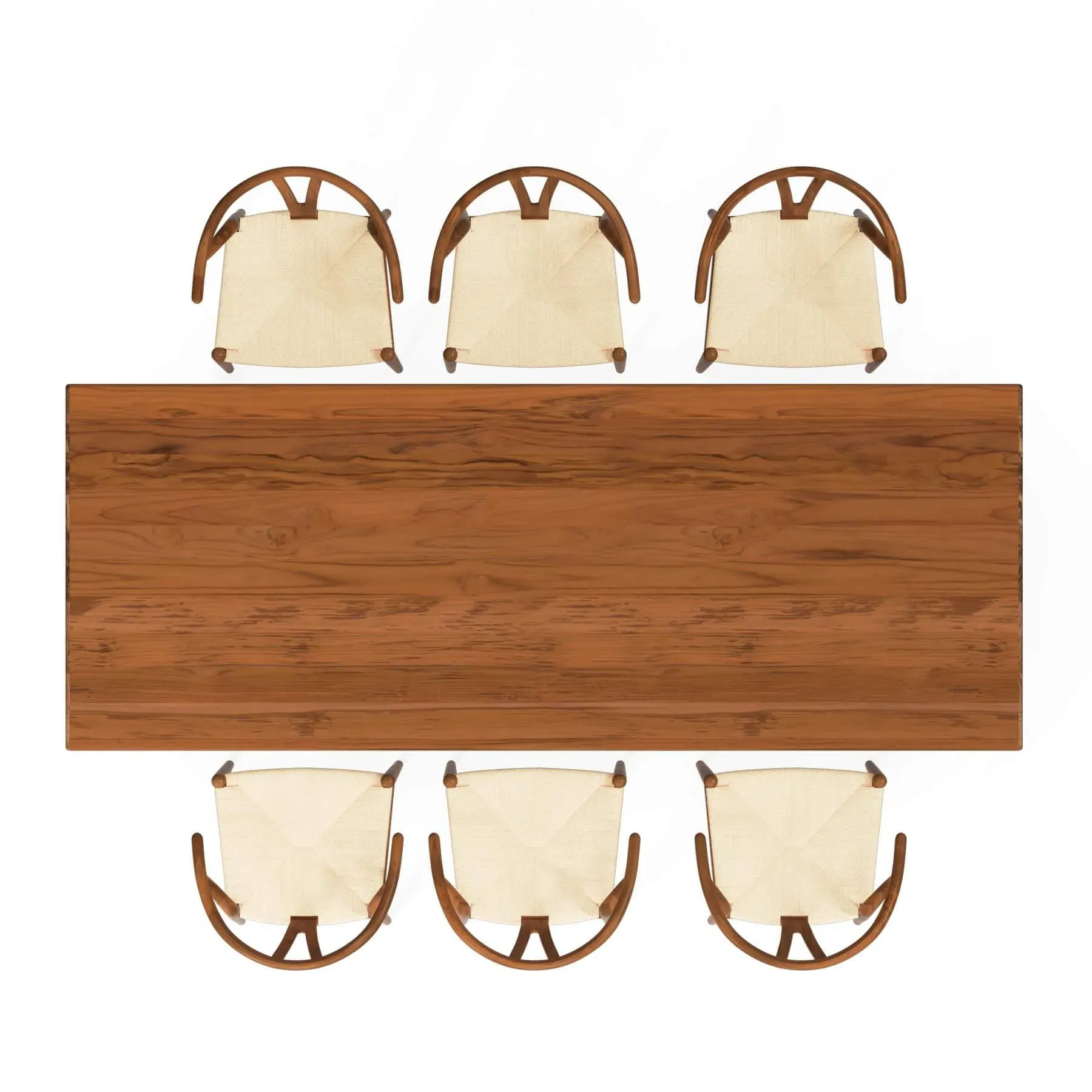 CH24 & CH327 6-Seater Dining Set - Teak