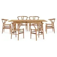 CH24 & CH327 6-Seater Dining Set - Teak