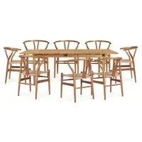 CH24 & CH327 8-Seater Dining Set - Teak