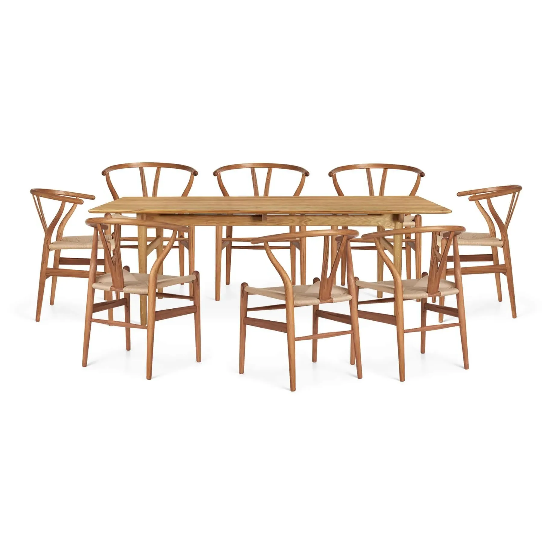 CH24 & CH327 8-Seater Dining Set - Teak