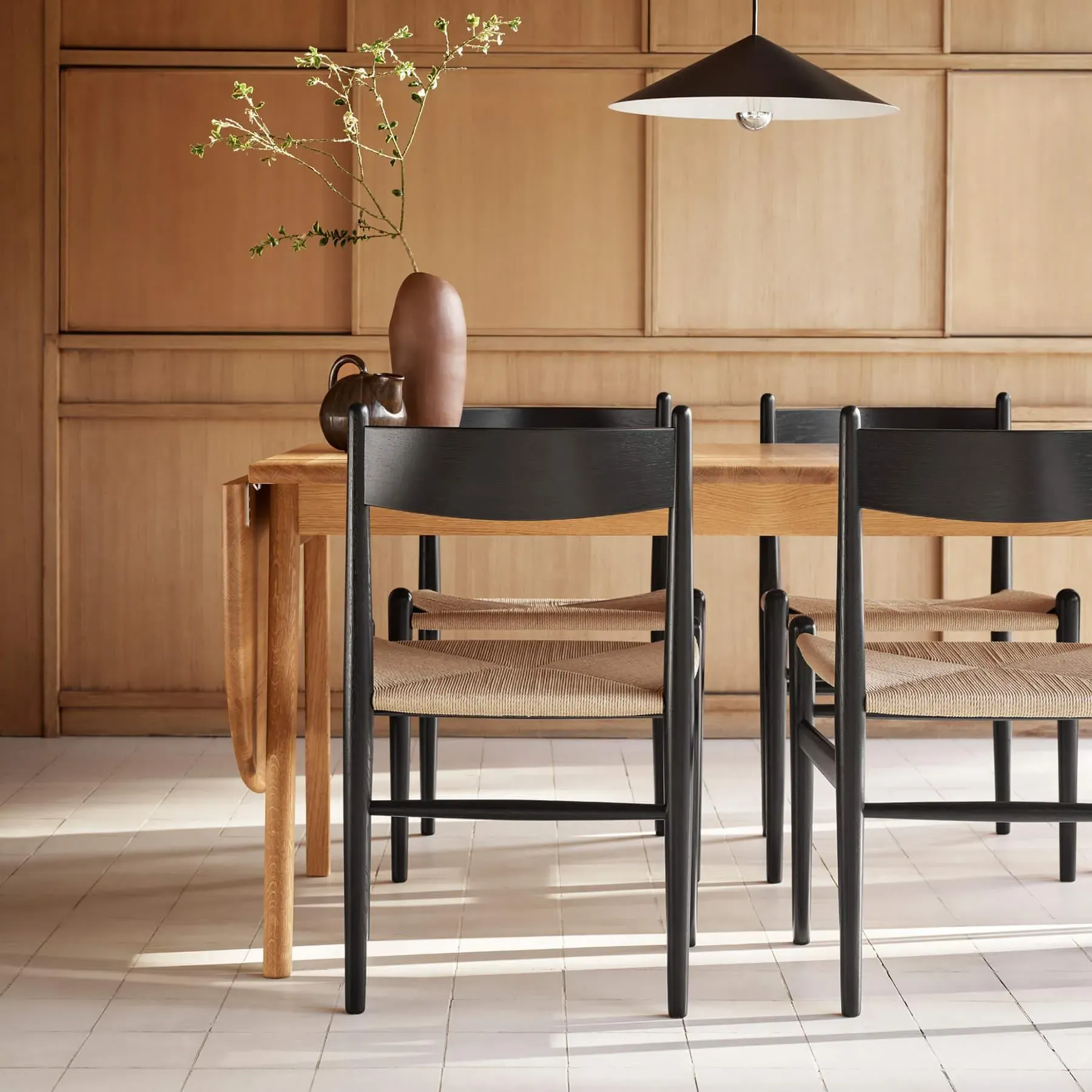 CH36 Dining Chair - White, Oak