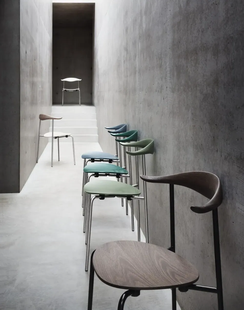 CH88T Dining Chair - Oak, Stainless Steel