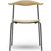 CH88T Dining Chair - Oak, Stainless Steel