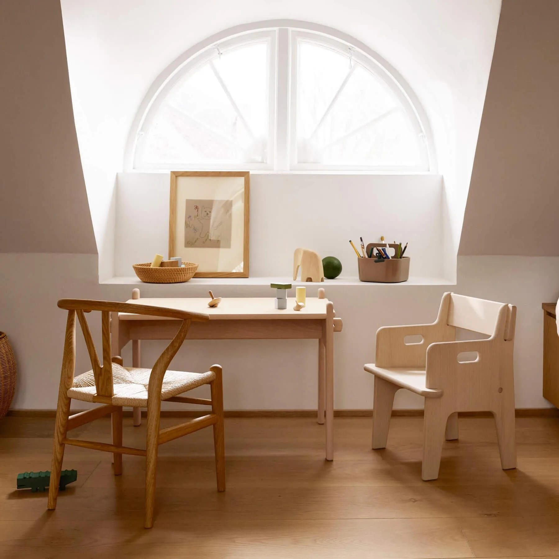 Children's Wishbone Chair - Natural Wood