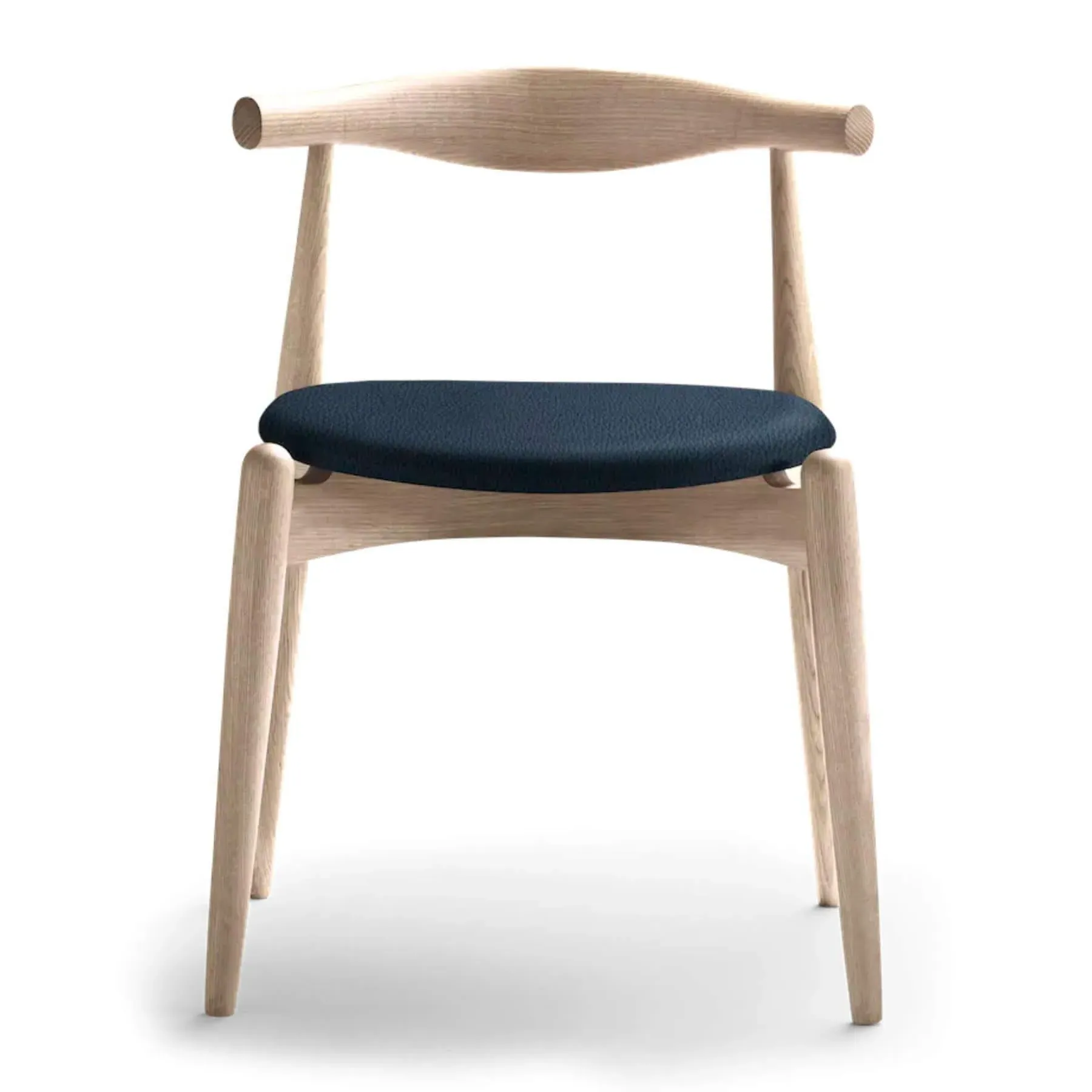 Elbow Chair with Upholstery - Leather, Oak image