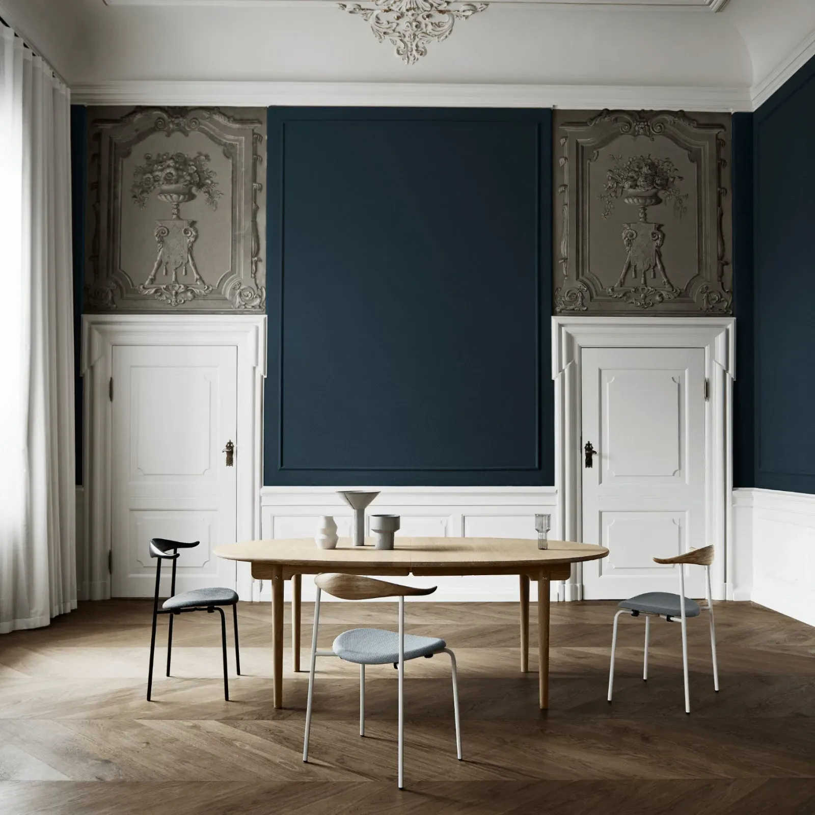 Elliptical Dining Table - Beech, Oil