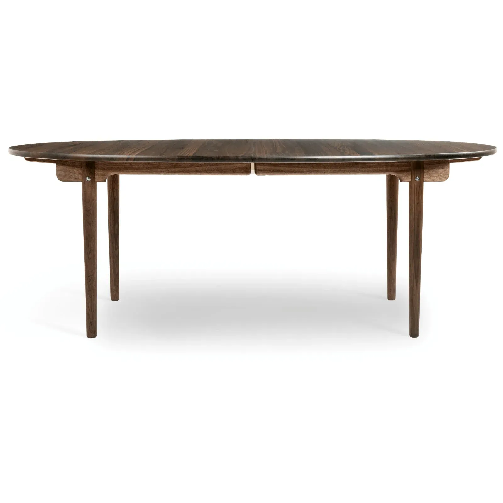 Elliptical Dining Table with Extension - Walnut