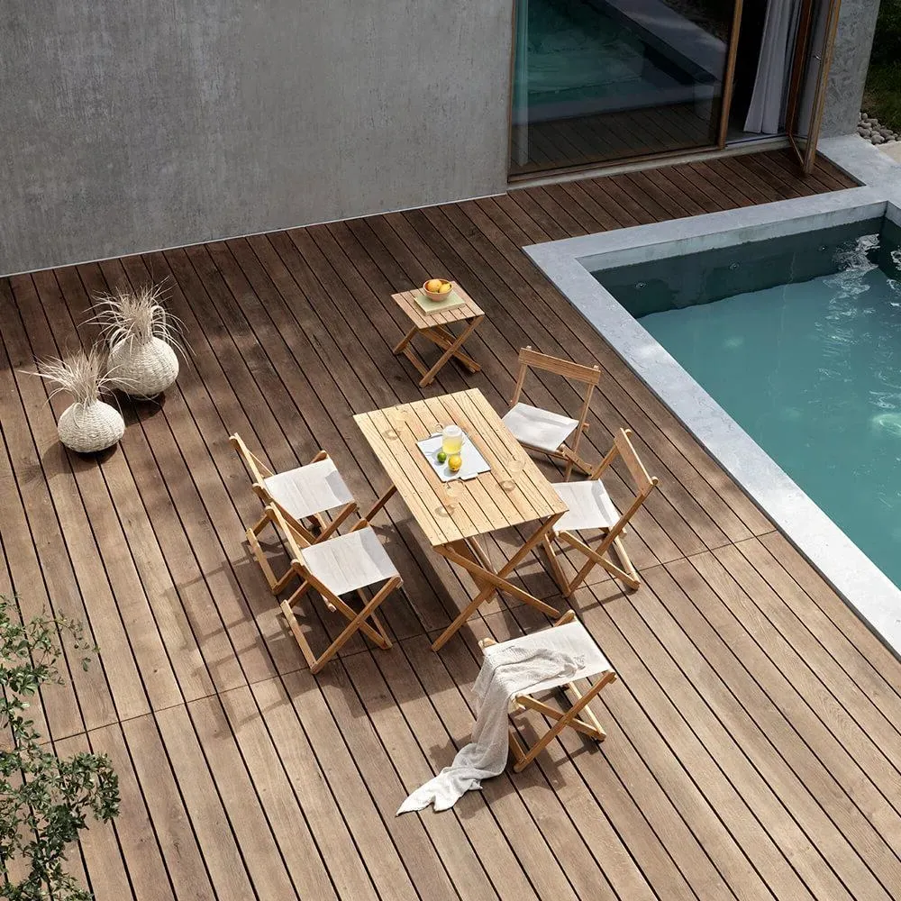 Foldable Garden Dining Table - Teak Wood