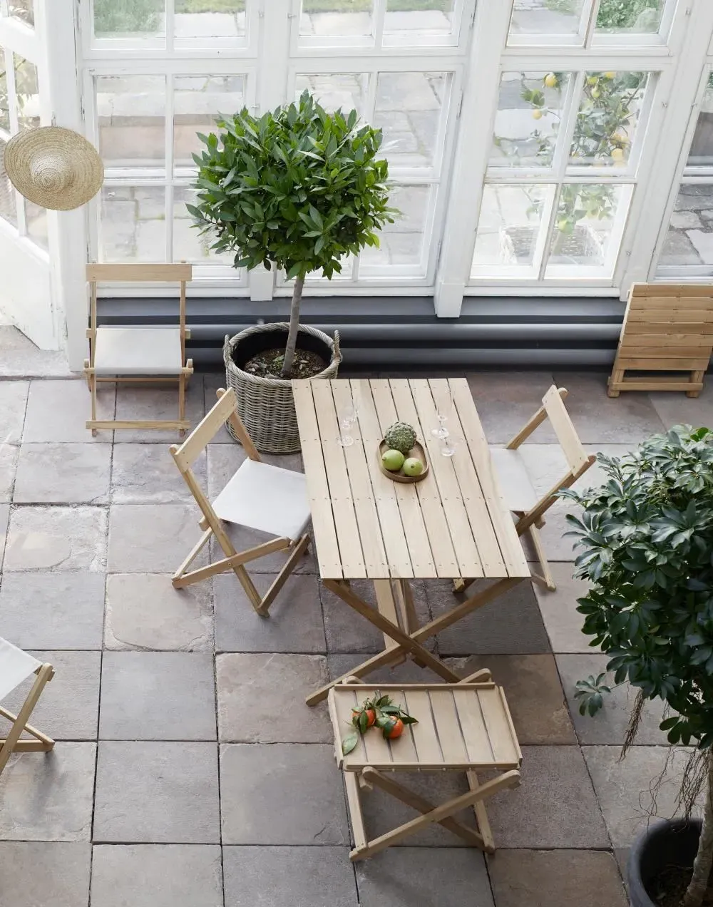 Foldable Garden Dining Table - Teak Wood