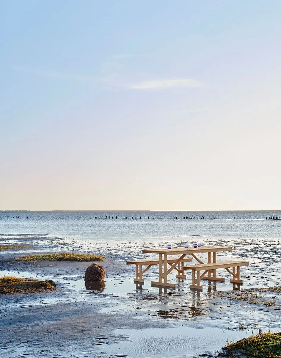 Foldable Garden Table with Slats - Teak