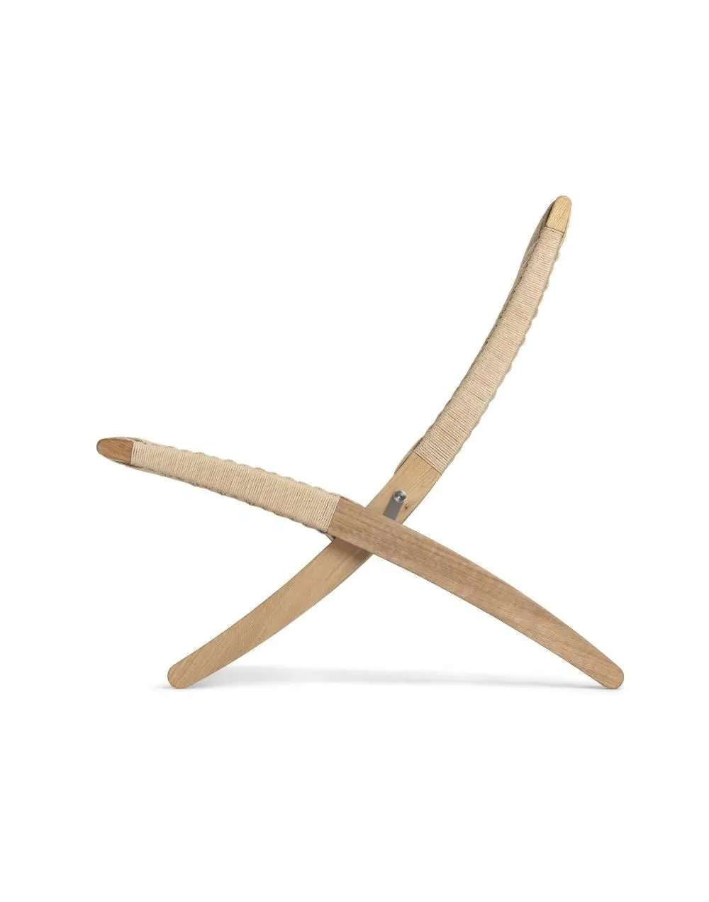 Folding Lounge Chair with Paper Cord - Oak