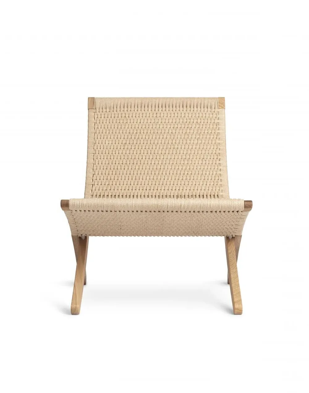Folding Lounge Chair with Paper Cord - Oak