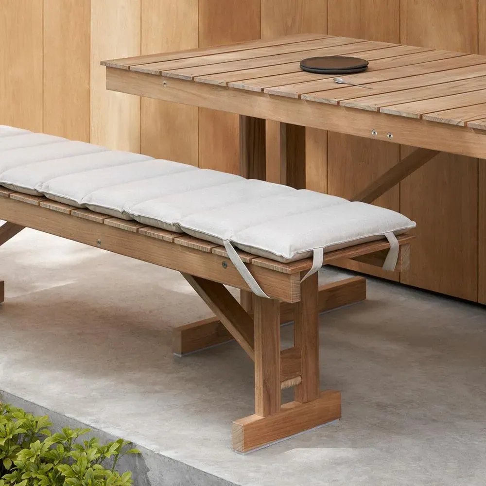 Garden Bench with Folding Legs - Papyrus, Teak