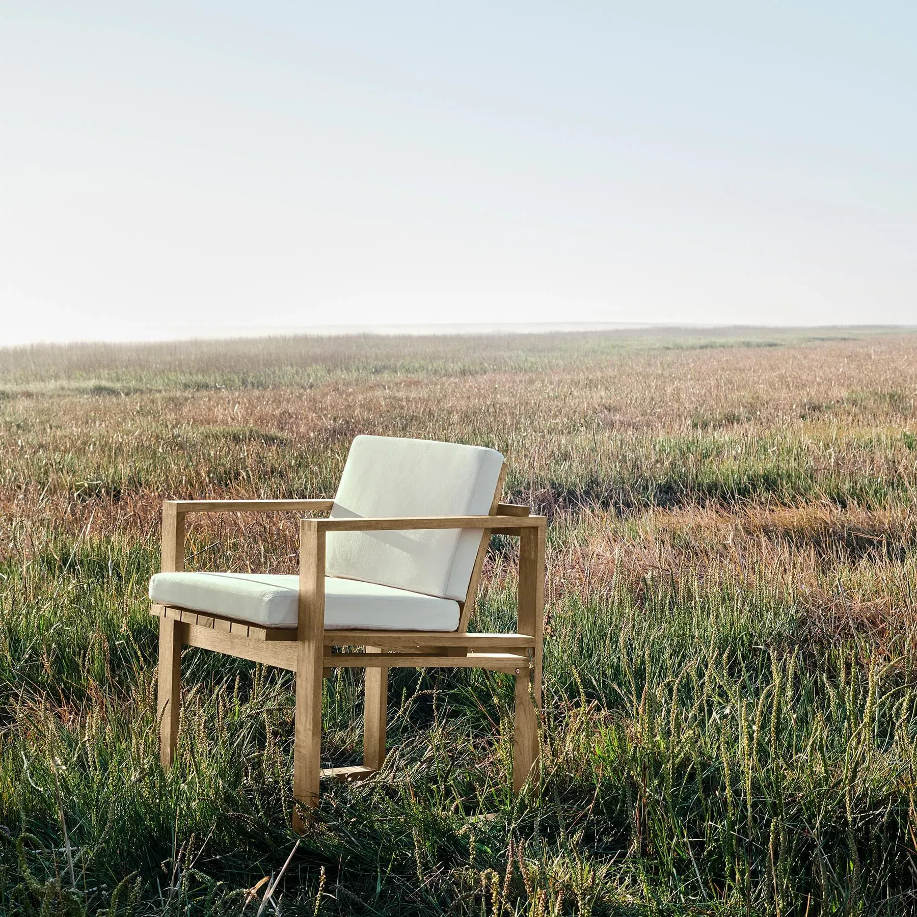 Garden Dining Chair - Canvas, Teak Wood