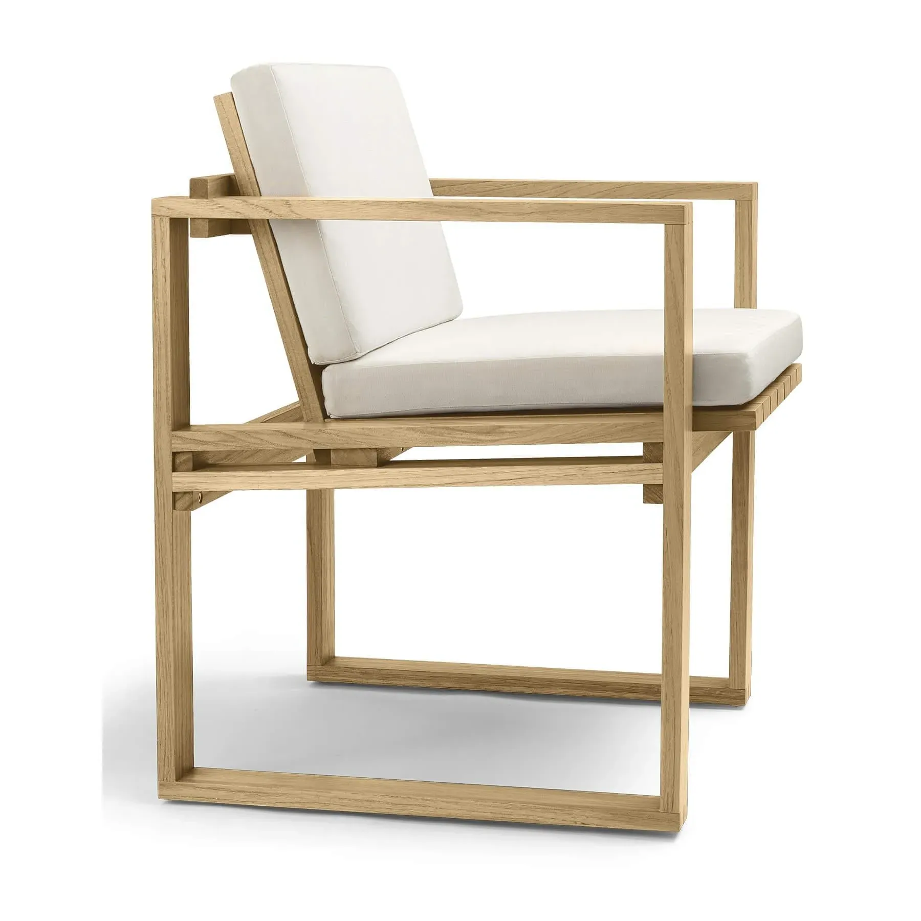 Garden Dining Chair - Canvas, Teak Wood