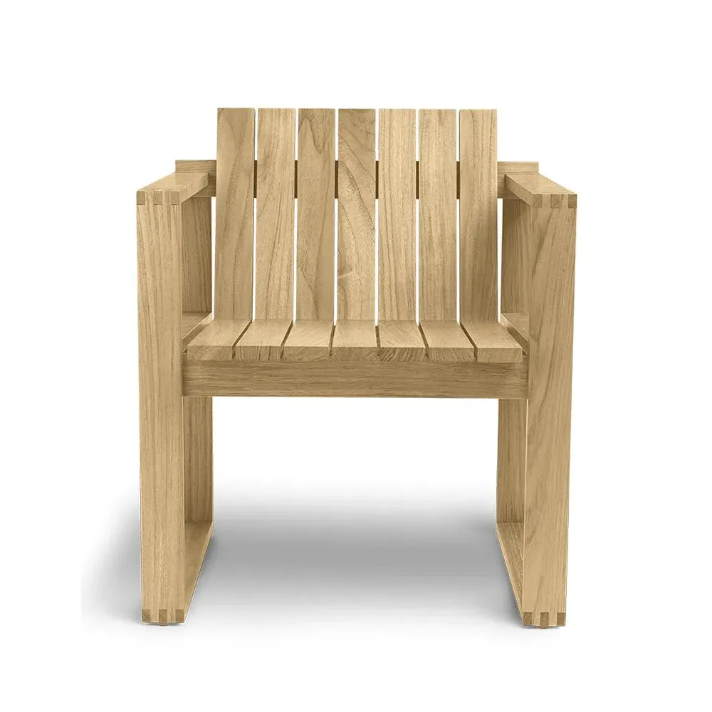 Garden Dining Chair - Charcoal, Teak Wood
