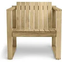 Garden Lounge Chair with Cushions - Charcoal, Teak