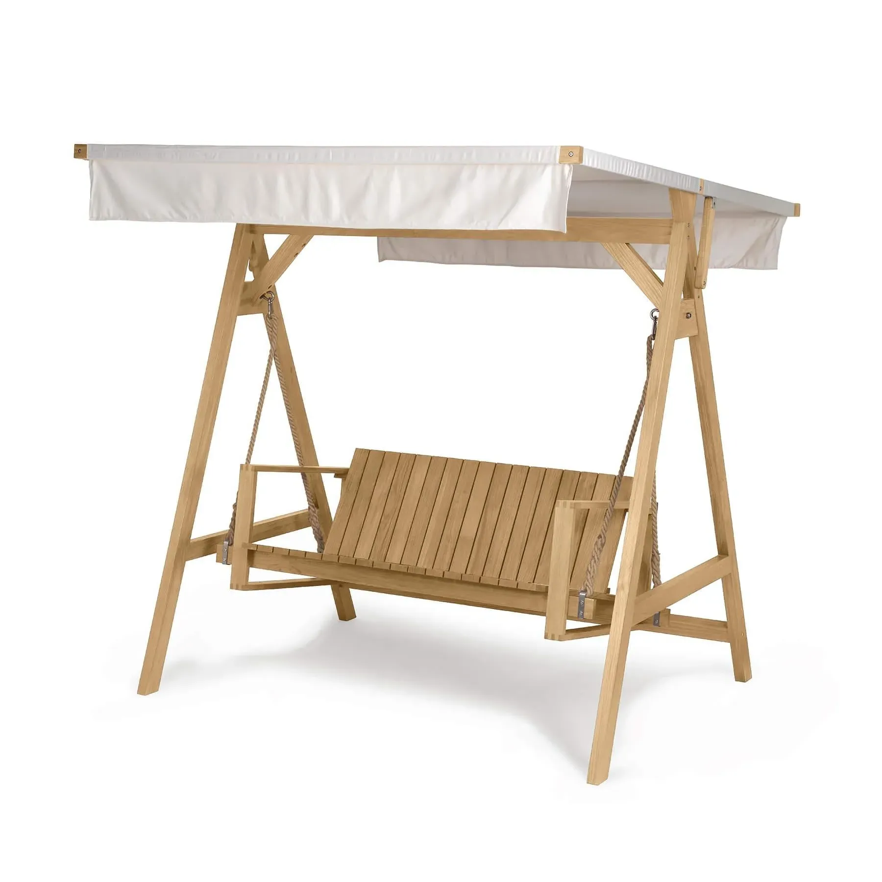 Garden Swing Sofa with A-Frame - Charcoal, Teak