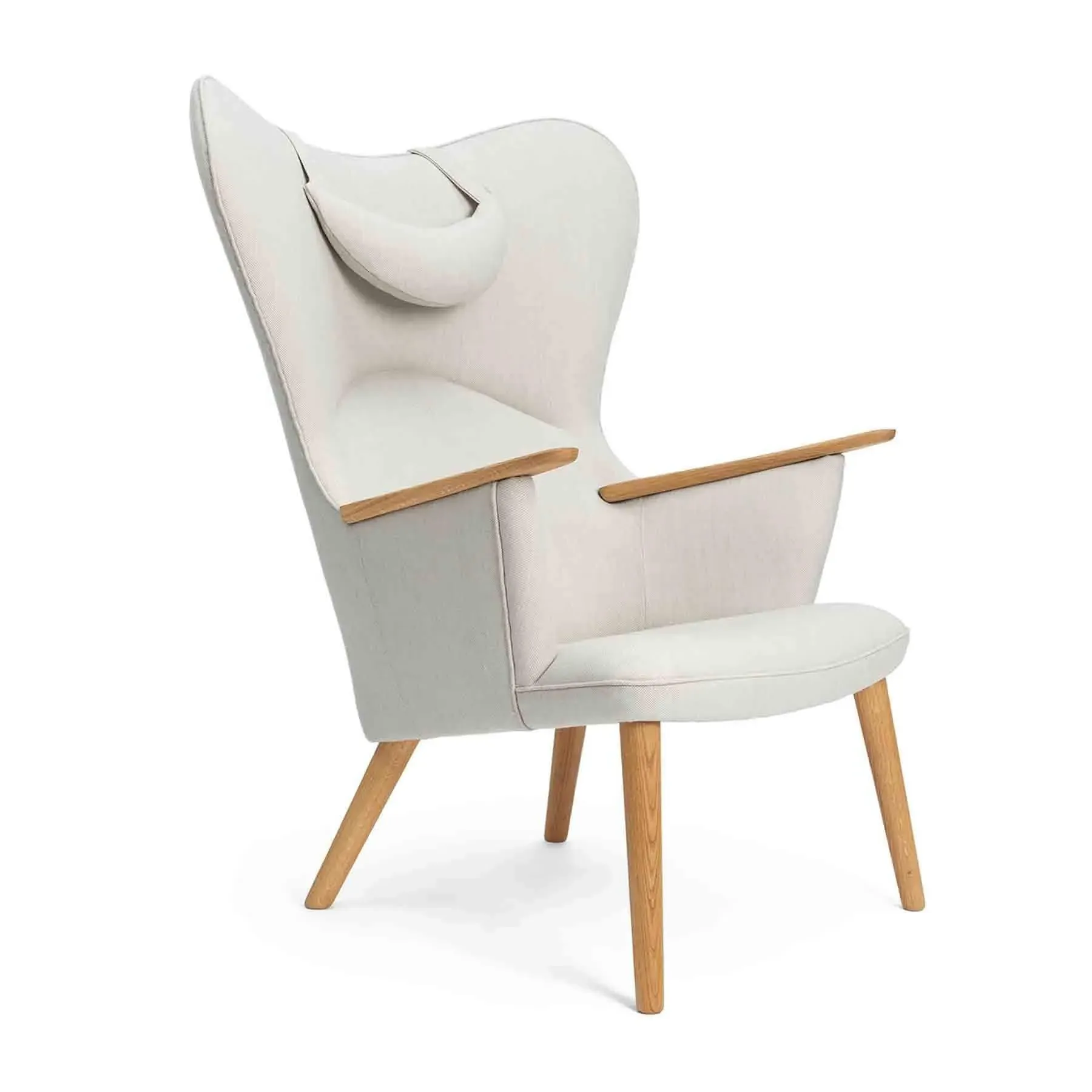 Lounge Chair with Headrest - Umber, Wool