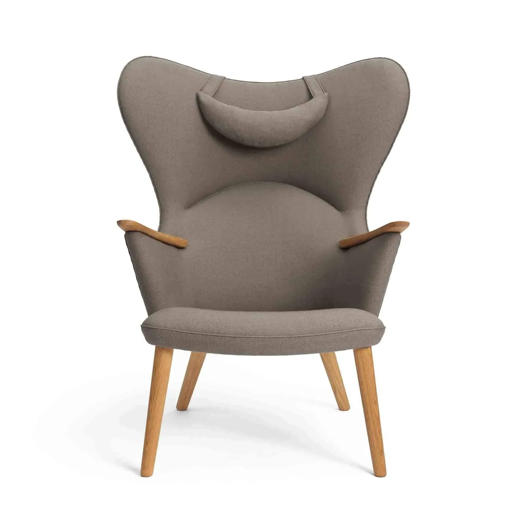 Lounge Chair with Headrest - Umber, Wool