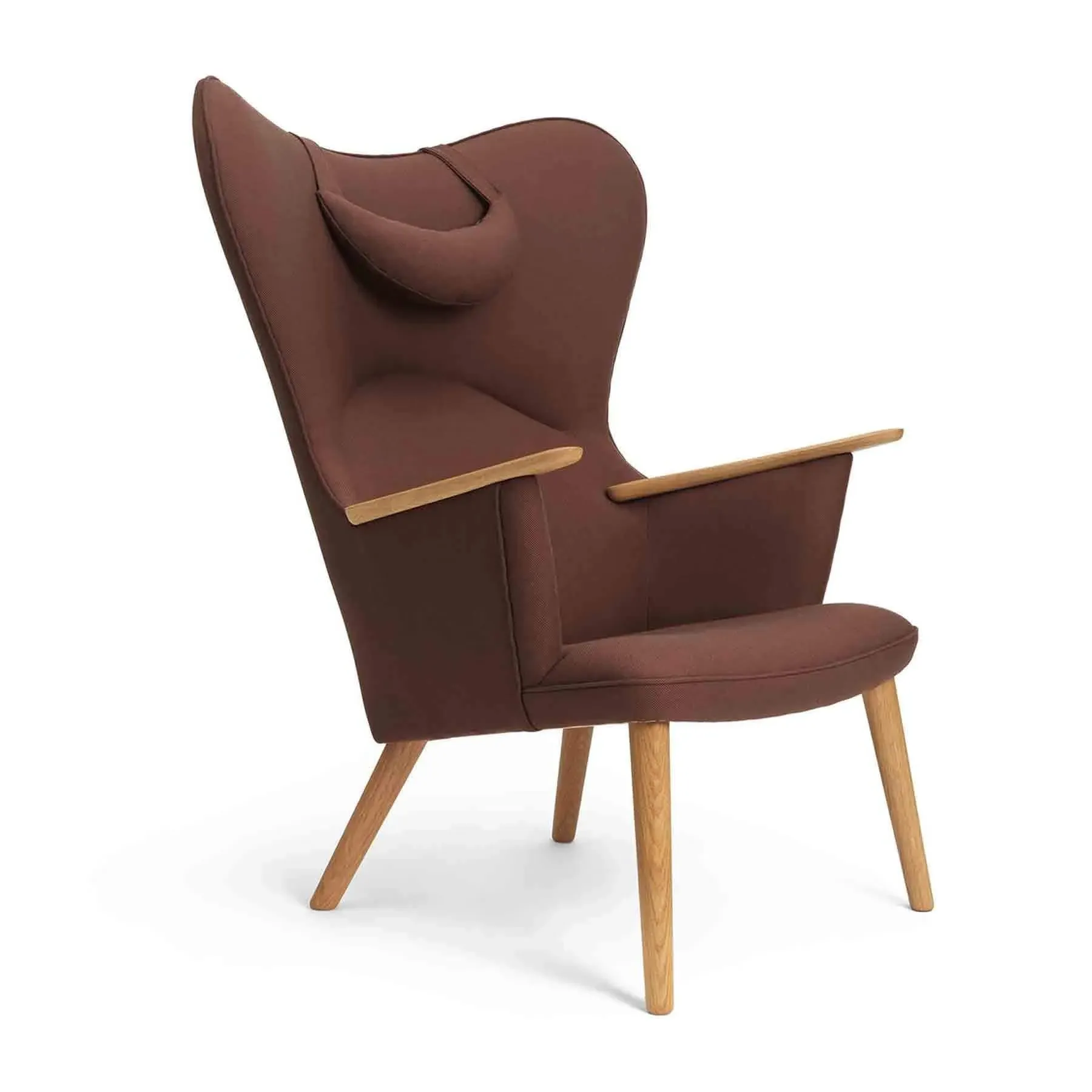 Lounge Chair with Neck Pillow - Umber, Wool