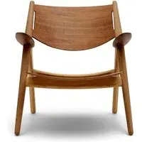 Lounge Chair with Oval Armrests - Walnut