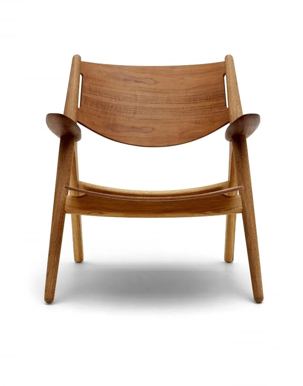 Lounge Chair with Oval Armrests - Walnut