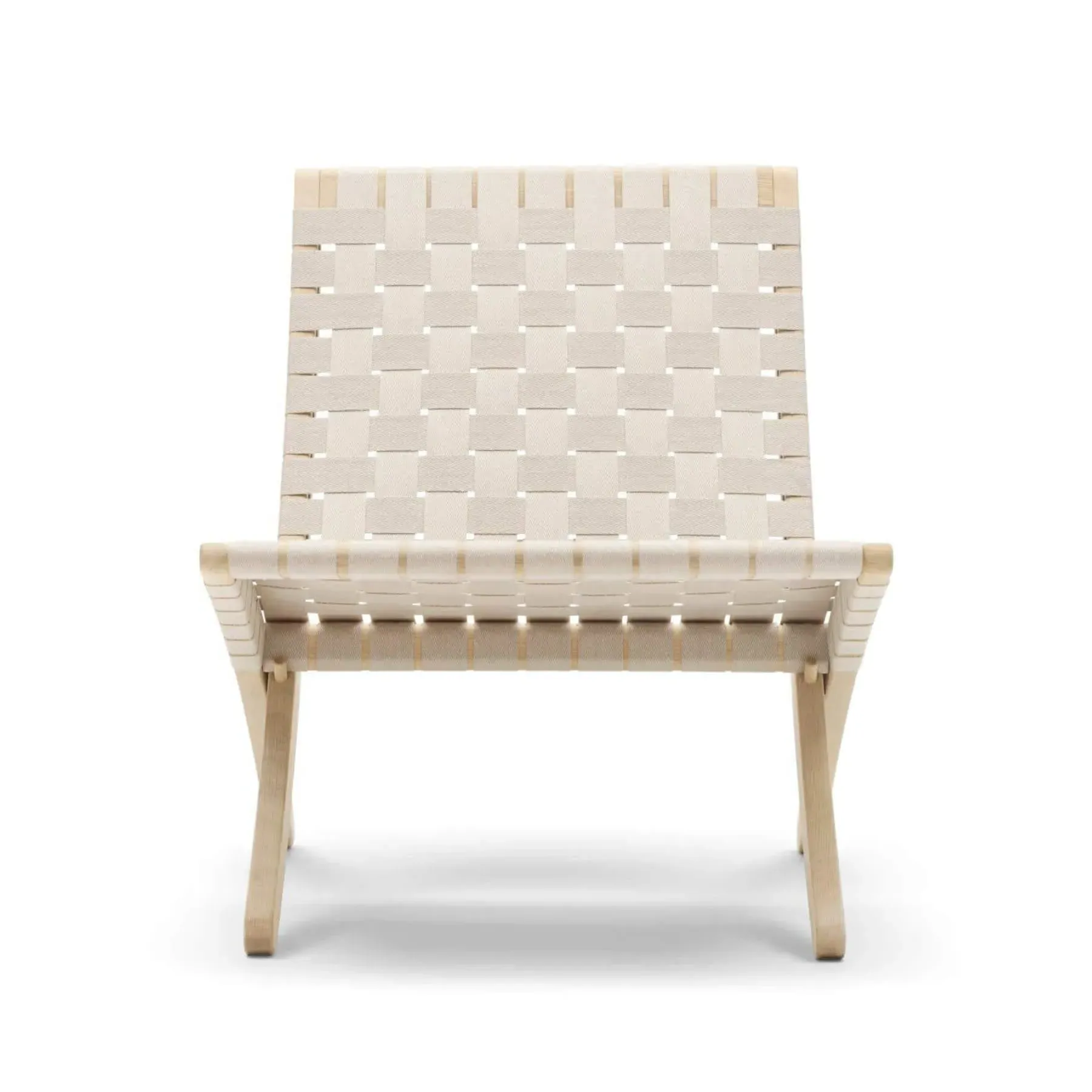 Lounge Chair with Webbing - Black, Oak