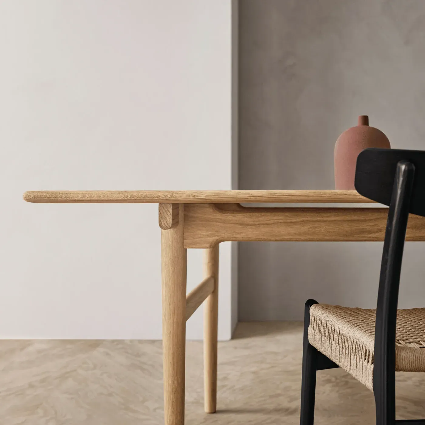 Rectangular Dining Table with Leaves - Oak, Wood image