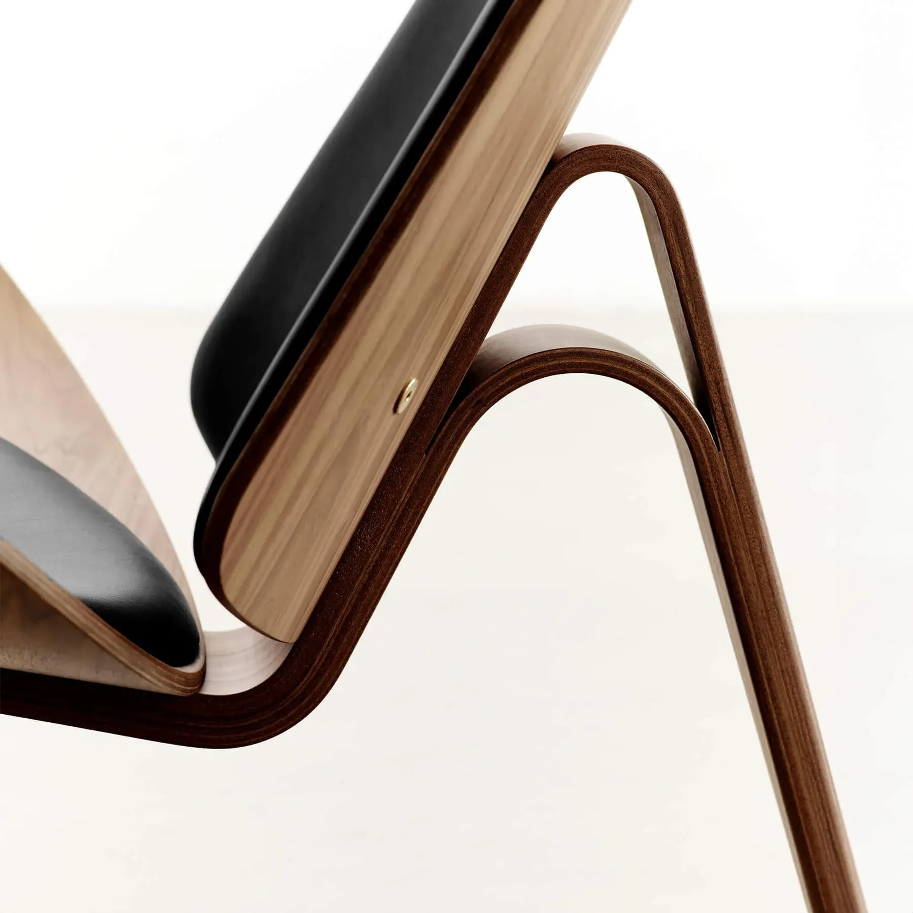 Shell Chair with Arched Legs - Black, Oak