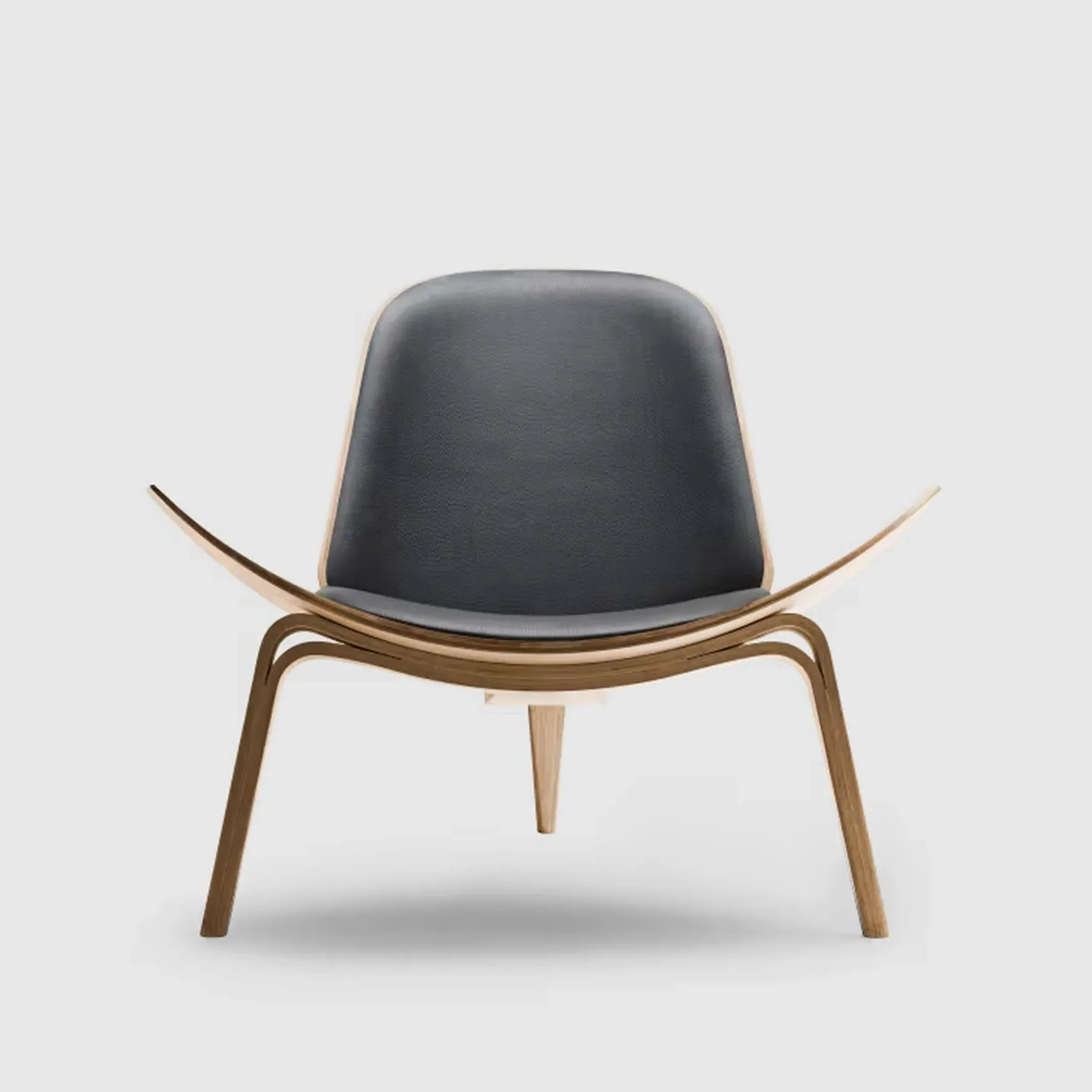 Shell Chair with Arched Legs - Oak, Veneer